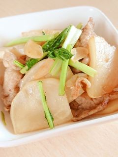 豚肉とカブのにんにく醤油炒め-レシピのメイン写真