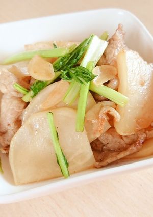 豚肉とカブのにんにく醤油炒め-レシピのメイン写真