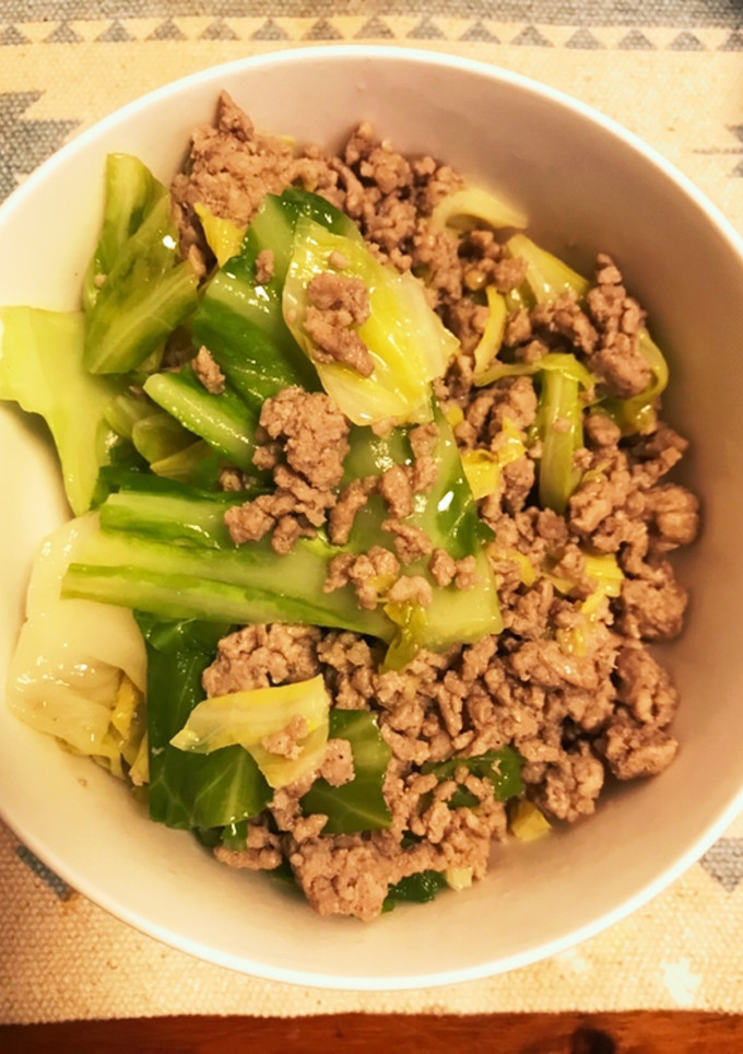 春キャベツと豚ひき肉の簡単炒め-レシピのメイン写真