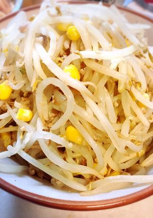 少量のひき肉ともやしとコーンの中華炒め-レシピのメイン写真
