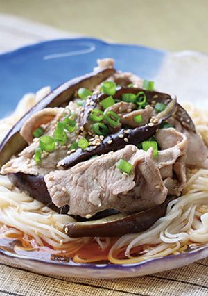 なすと豚肉のぶっかけそうめん-レシピのメイン写真