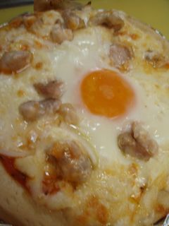 卵とチキンのピザ ビスマルク風☆-レシピのメイン写真