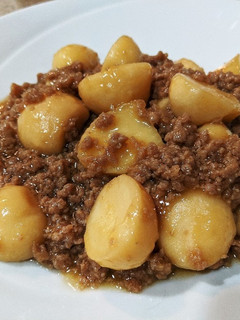 甘くて優しい♪豚ひき肉で里芋のそぼろあん-レシピのメイン写真