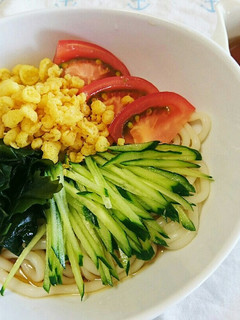 暑い日のランチに♪冷やしたぬきうどん-レシピのメイン写真