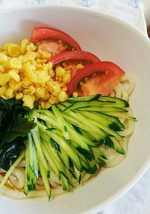 暑い日のランチに♪冷やしたぬきうどん-レシピのメイン写真