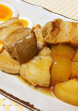 とろとろ半熟卵入り♡絶品豚バラの角煮-レシピのメイン写真
