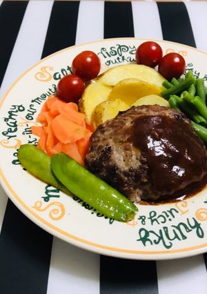 ビニール袋で混ぜる 豚肉ハンバーグ-レシピのメイン写真