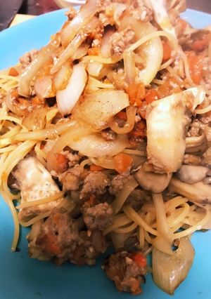 肉味噌と舞茸のパスタ-レシピのメイン写真