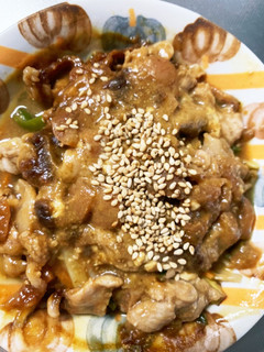 レンジ梅干しカレー豚こまのせドーム蒸し-レシピのメイン写真