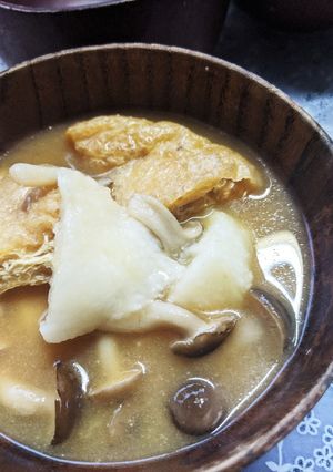 シャクシャク山いも食感が美味しいお味噌汁-レシピのメイン写真