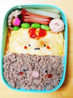 すみっコぐらしのそぼろ弁当-レシピのメイン写真