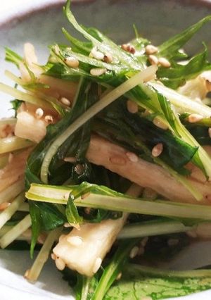 水菜と長芋の和風サラダ-レシピのメイン写真