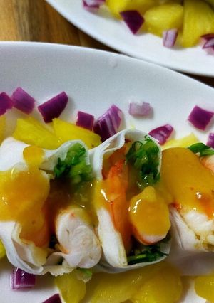エビチリの米粉生春巻き♪-レシピのメイン写真