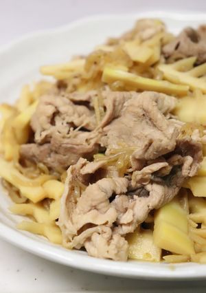 美味♪夕弁当♪豚肉・淡竹・糸コンの炒め煮-レシピのメイン写真