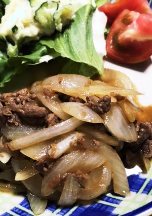 甘辛！！！牛肉と玉ねぎの甘辛炒め！-レシピのメイン写真