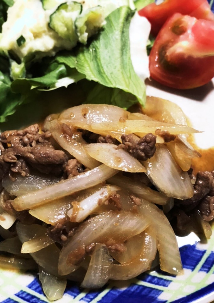甘辛！！！牛肉と玉ねぎの甘辛炒め！-レシピのメイン写真