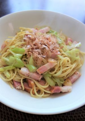 長ネギとベーコンの和風パスタ-レシピのメイン写真