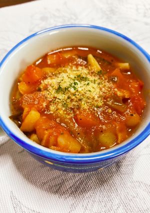 完熟トマトでミネストローネ♪-レシピのメイン写真