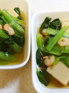 高野豆腐と小松菜のめんつゆ煮(簡単です)-レシピのメイン写真
