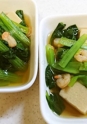 高野豆腐と小松菜のめんつゆ煮（簡単です）-レシピのメイン写真