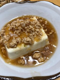 余った鶏そぼろであんかけ豆腐-レシピのメイン写真