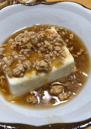 余った鶏そぼろであんかけ豆腐-レシピのメイン写真