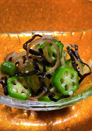 ミョウガとオクラの塩昆布和え-レシピのメイン写真