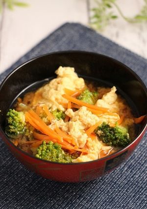 簡単！おからパウダーエッグのお味噌汁-レシピのメイン写真