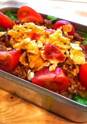 キャンプ飯　メスティン　タコライス-レシピのメイン写真