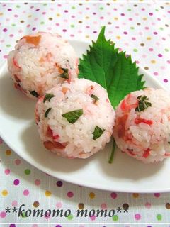 ✿梅と桜エビのおにぎり✿-レシピのメイン写真