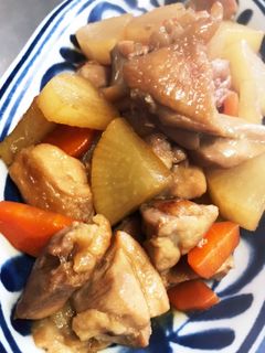 冷凍味付け肉で、鶏と根菜の照り煮-レシピのメイン写真