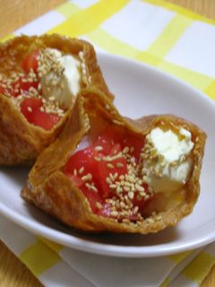 乗せるだけ☆チーズとトマトのおいなりさん-レシピのメイン写真