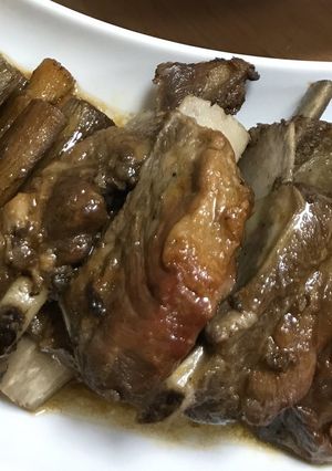 スペアリブとごぼうのワイン煮-レシピのメイン写真