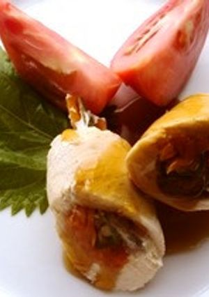 野菜入りロールチキン-レシピのメイン写真