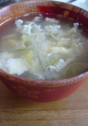 みょうがの味噌汁　玉子入り-レシピのメイン写真