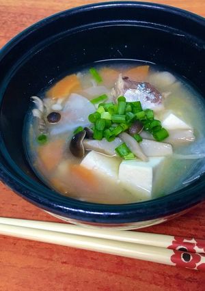 さば缶みそ汁-レシピのメイン写真