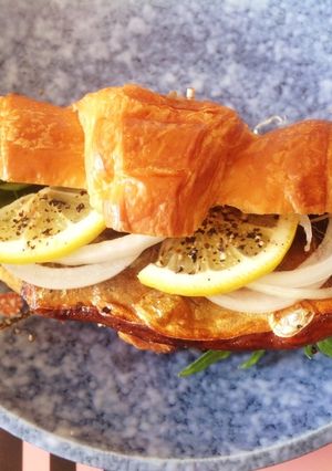 簡単！美味しい！焼きサバとクロワッサン-レシピのメイン写真