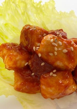 揚げずにヘルシー!ひと口ヤンニョムチキン-レシピのメイン写真