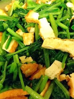 厚揚げとほうれん草の炒め物-レシピのメイン写真