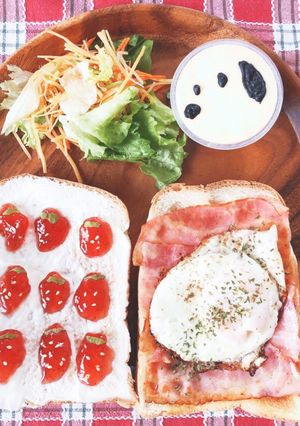 かわいい♡♡いちごトースト♪♪-レシピのメイン写真