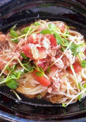 ツナとトマトのぶっかけそうめん-レシピのメイン写真