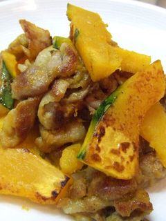カレー風味の豚肉とかぼちゃの炒め物-レシピのメイン写真