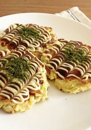 小麦粉の代わりに!パンと豆腐でお好み焼き-レシピのメイン写真