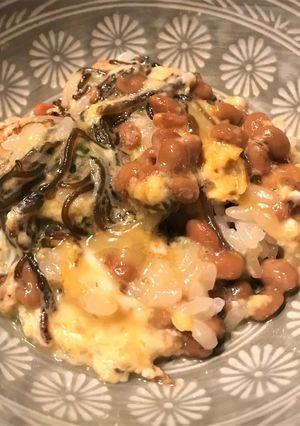 簡単！モズク入り納豆卵丼-レシピのメイン写真