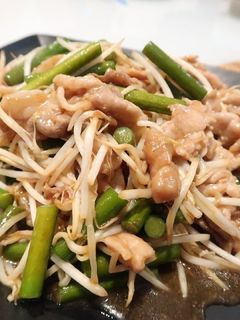 豚肉とにんにくの芽でオイスターソース炒め-レシピのメイン写真