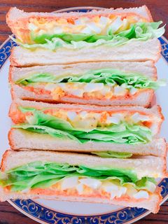 卵とレタスのホットサンド♡-レシピのメイン写真