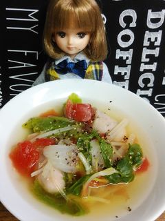 リカちゃん♡ホワイトセロリトマトスープꕤ-レシピのメイン写真