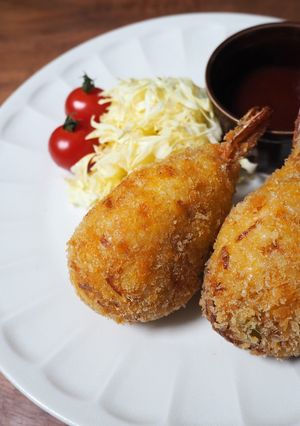 ＊枝豆ピラフのチーズインエビフライ＊-レシピのメイン写真