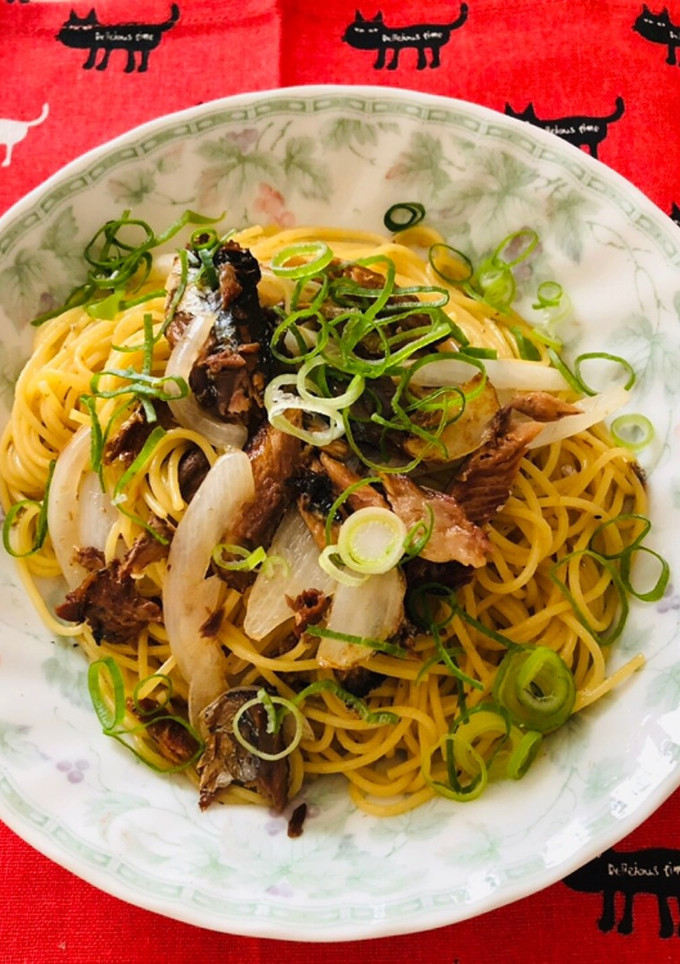 缶詰を使って簡単サンマの蒲焼きパスタ✨-レシピのメイン写真