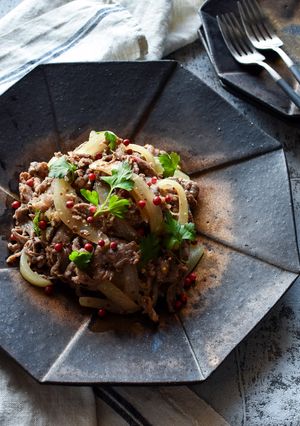 速攻おつまみ♪牛肉のマスタード炒め-レシピのメイン写真